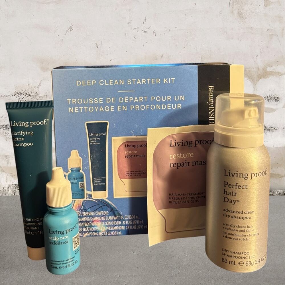 Living Proof Deep Clean Starter Beauty Insider Kit NIB